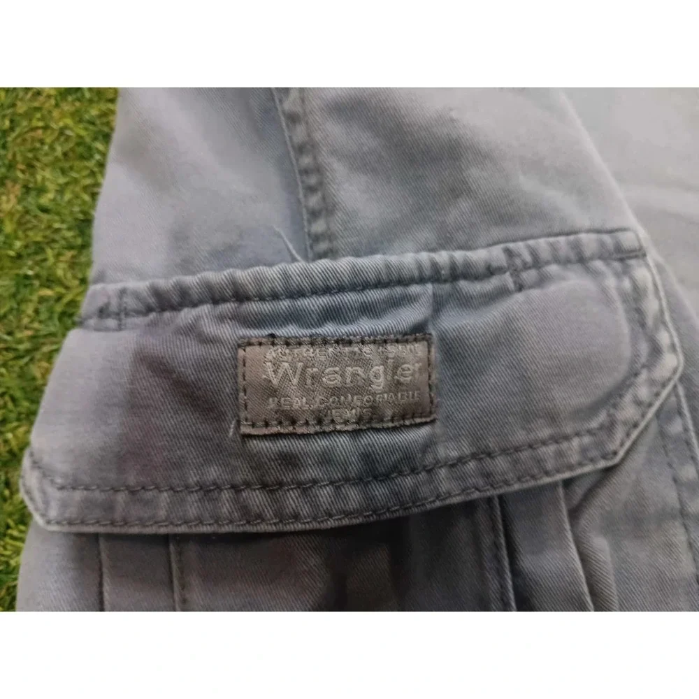 Wrangler Cargo‎ Shorts Mens 42 Gray Cotton Relaxed Fit Utility Outdoor